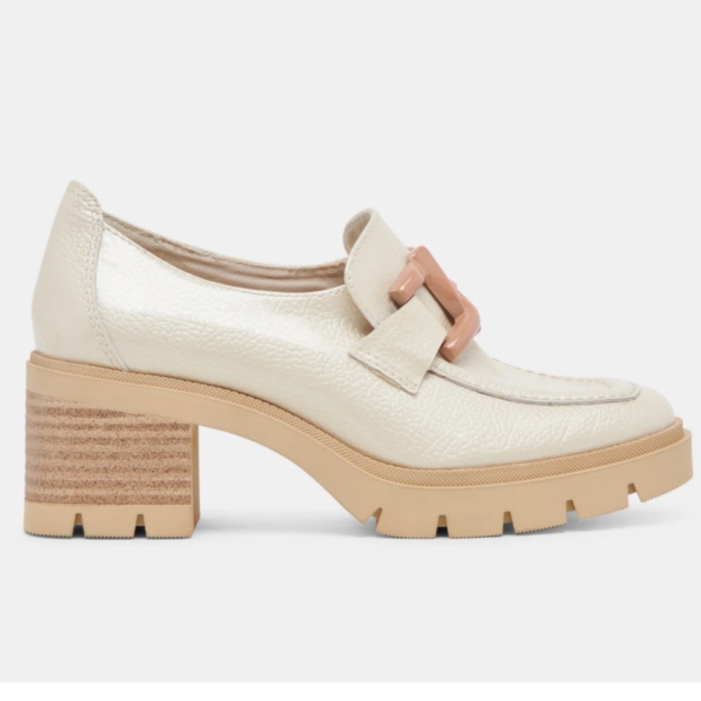 Dolce Vita Harold Heels Ivory Patent Leather size 6